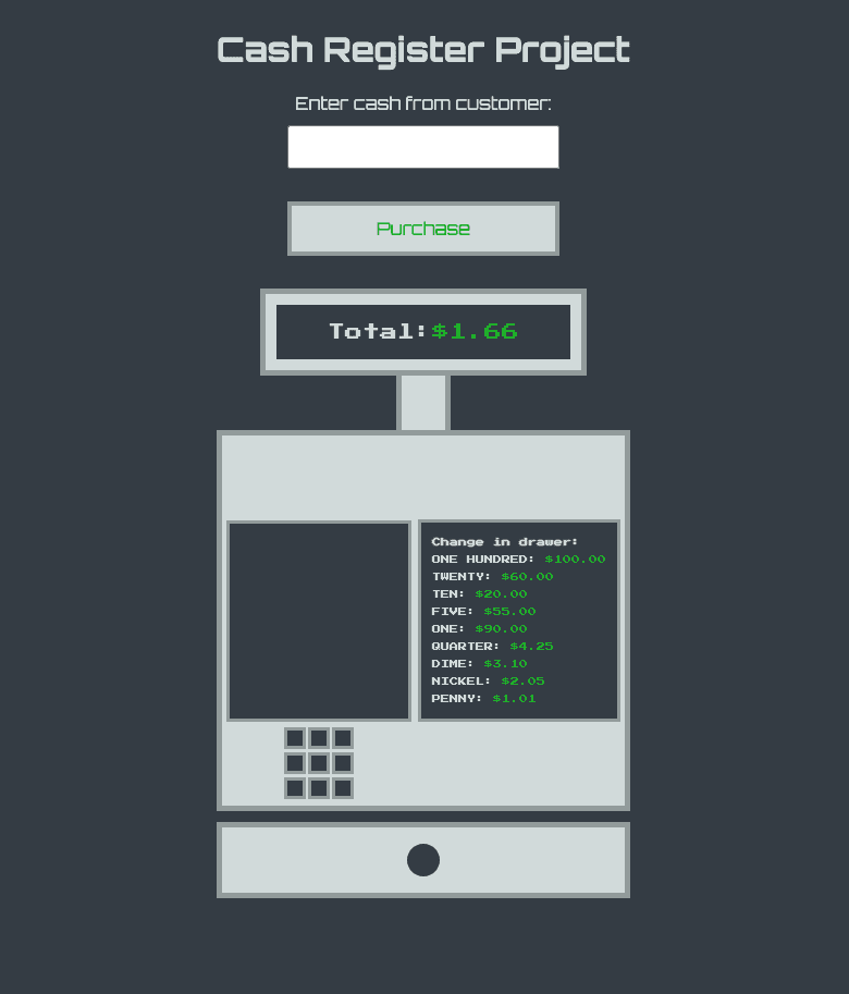 Project Cash Register App